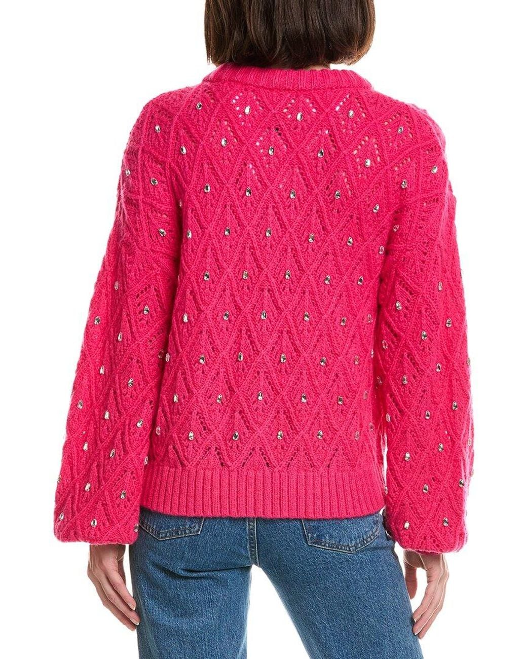 Farm Rio Red Lace Knit Sweaters