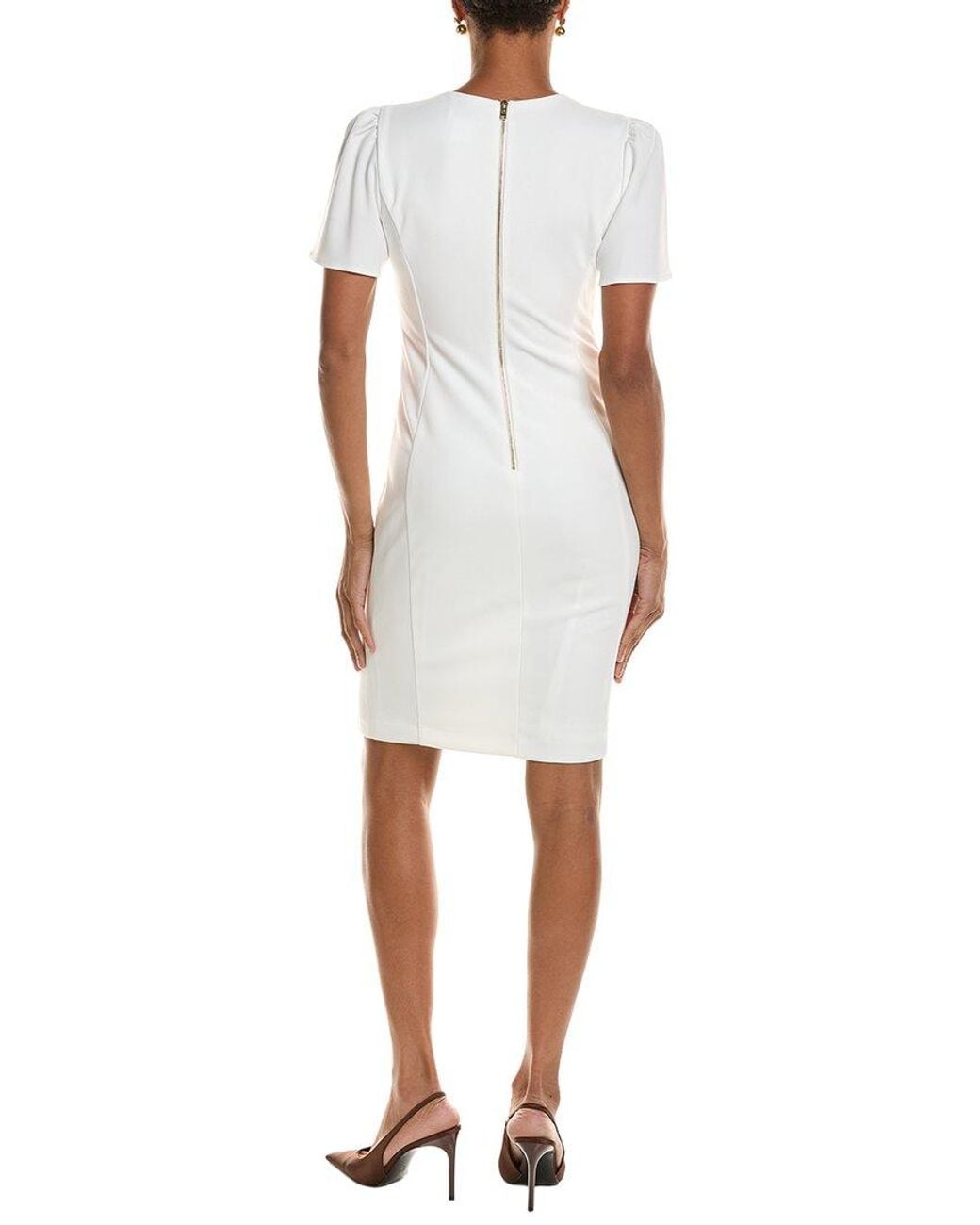 DKNY White Sheath Dress