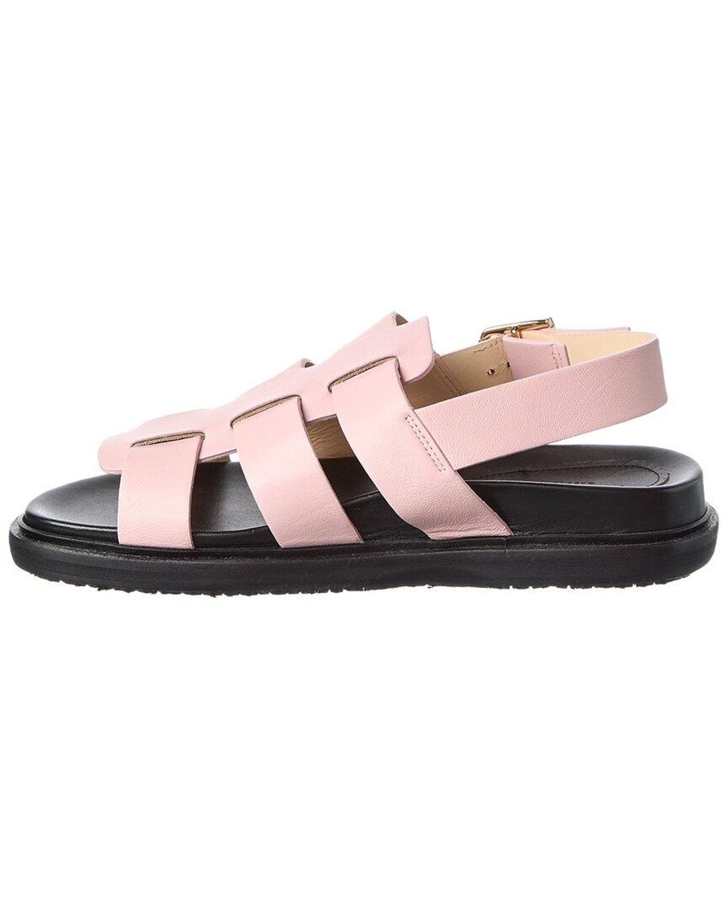 Marni Pink Leather Sandal