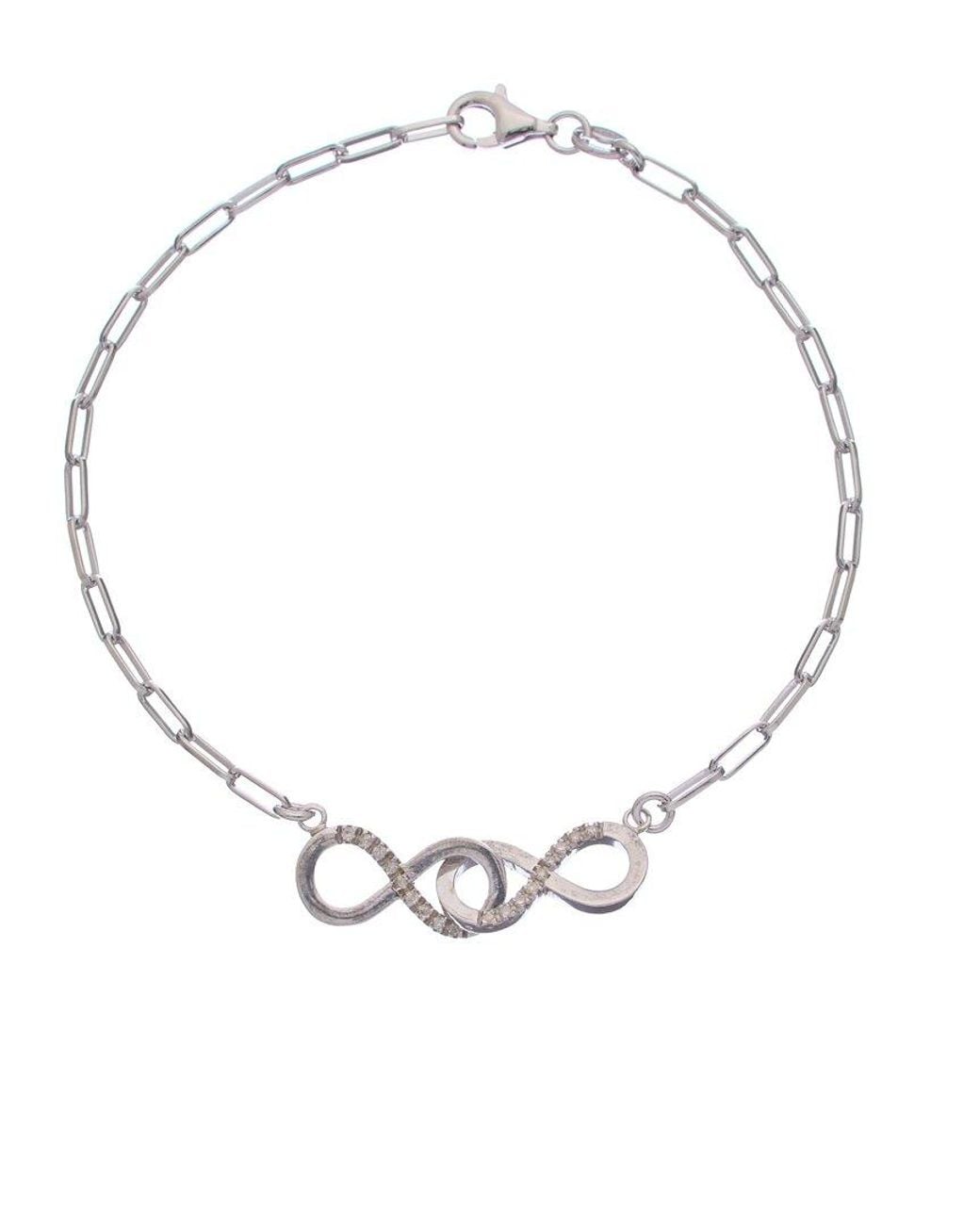Meshmerise White 18K Over 0.10 Ct. Tw. Diamond Bracelet