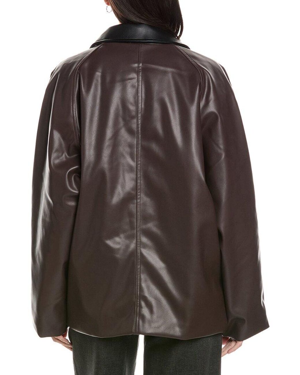 WeWoreWhat Black Cocoon Leather Jacket