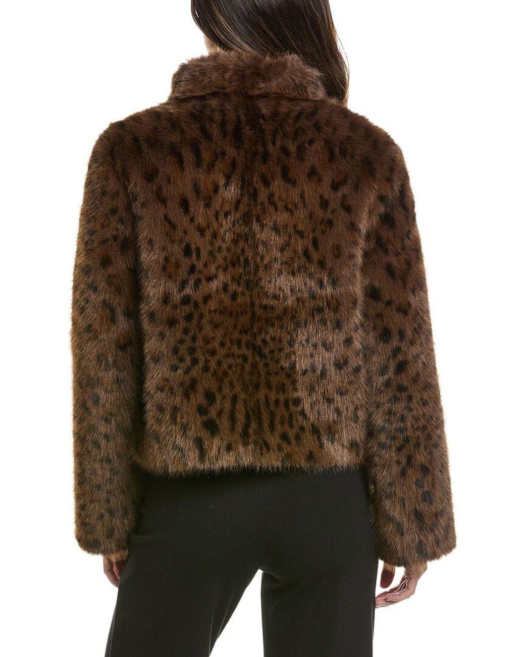 Generation Love Brown Lexy Leopard Faux Fur Jacket