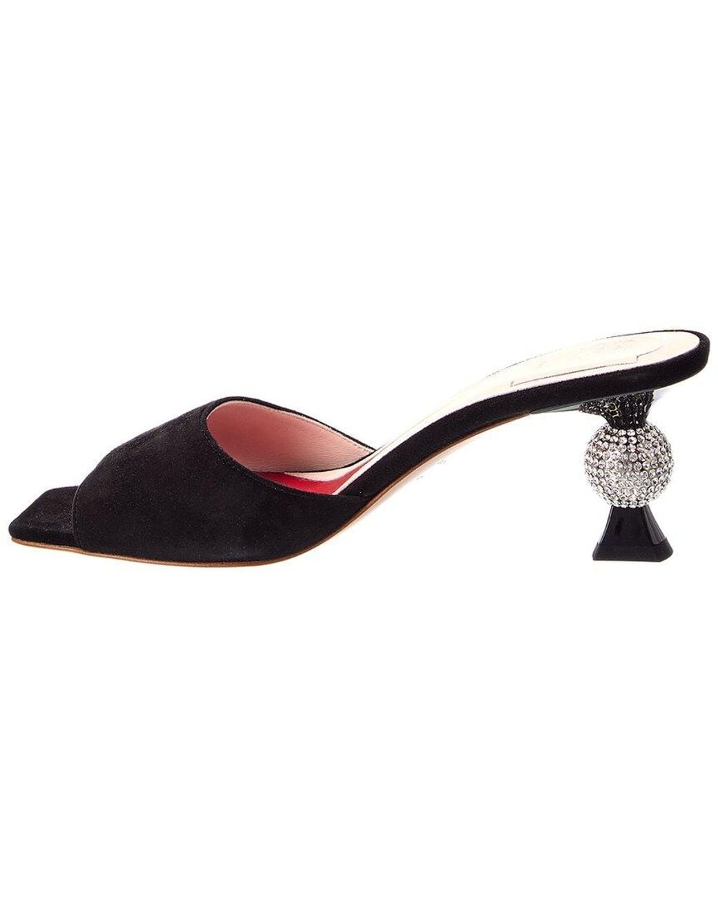 Roger Vivier Black Suede Sandal