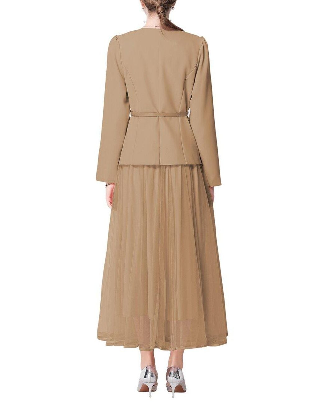 Kaimilan Natural 2Pc Blazer & Skirt Set