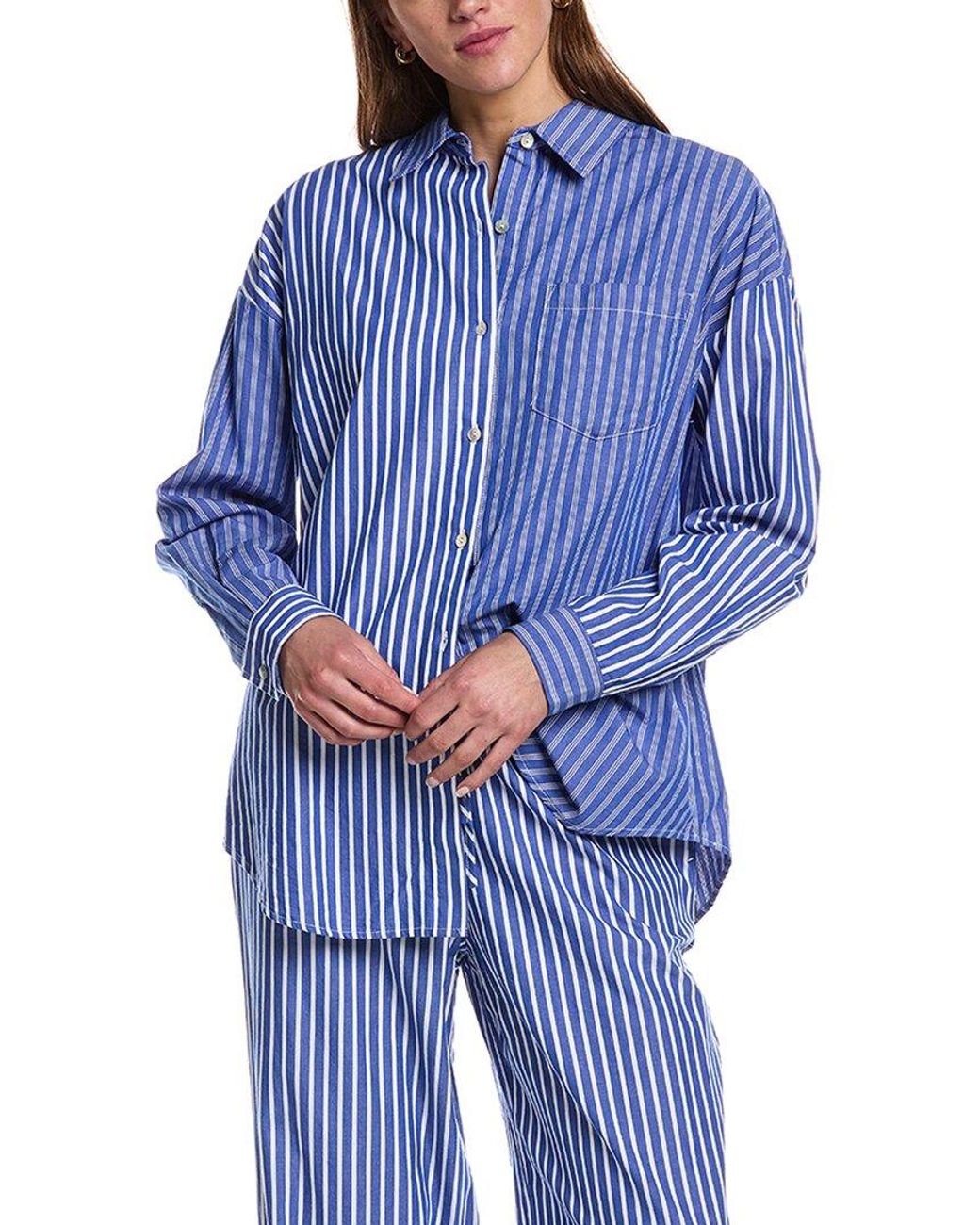 Electric and Rose Blue Boyfriend Shirt