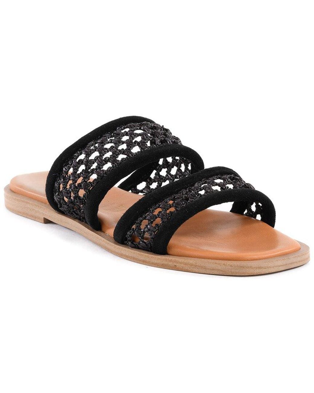 Seychelles Black Water Lilly Leather Sandal