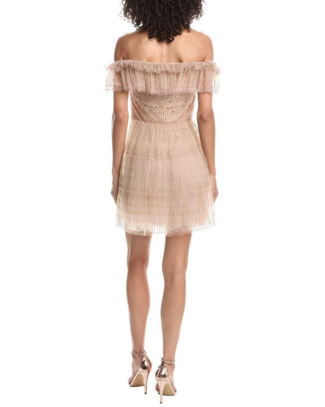 Valentino Natural Tulle Silk-Blend Mini Dress