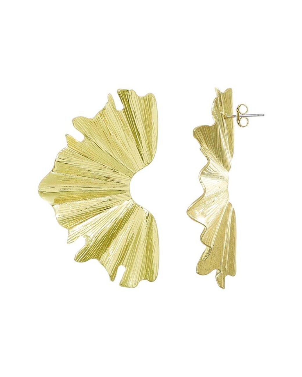 Adornia Metallic Plated Wave Statement Earrings