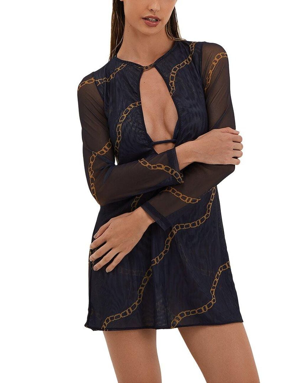 ViX Black Cleo Sheer Cover-Up