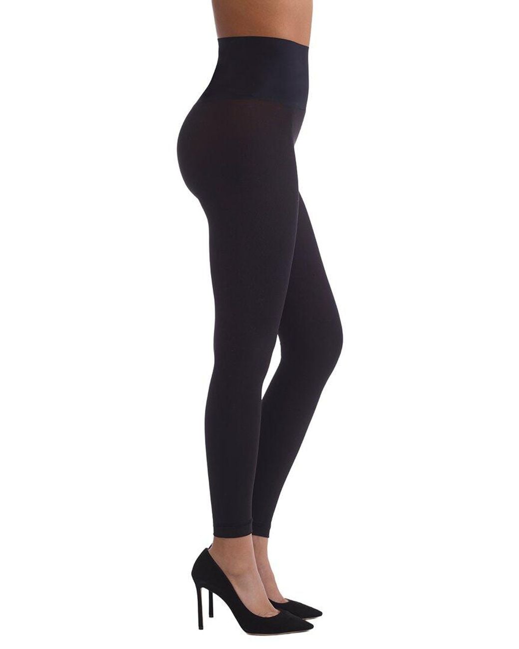 Commando Blue Fleece Lined Footless Tight