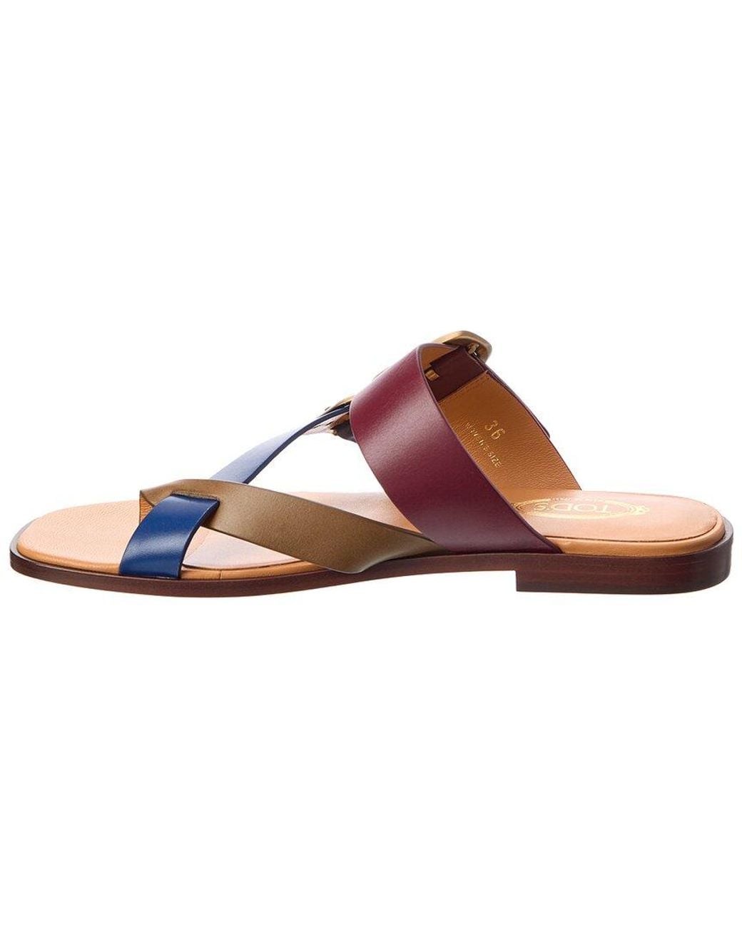 Tod's Pink Leather Sandal