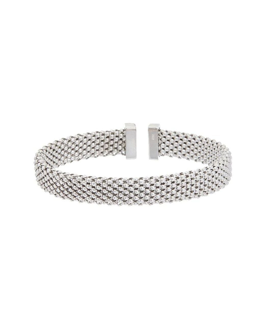 Meshmerise White Mesh 0.35 Ct. Tw. Diamond Bangle Bracelet