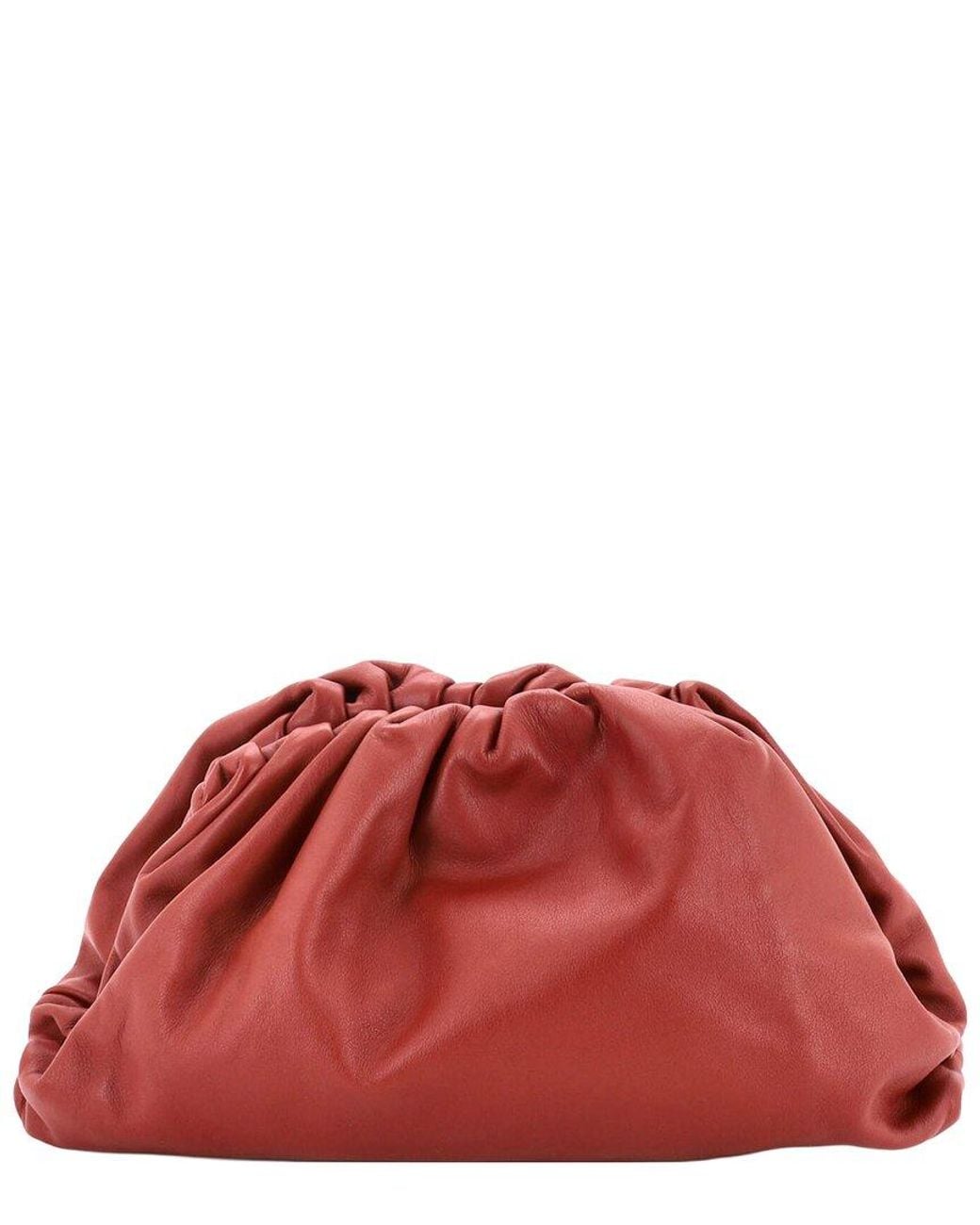 Bottega Veneta Red Burgundy Leather The Pouch Teen (Authentic Pre-Loved)