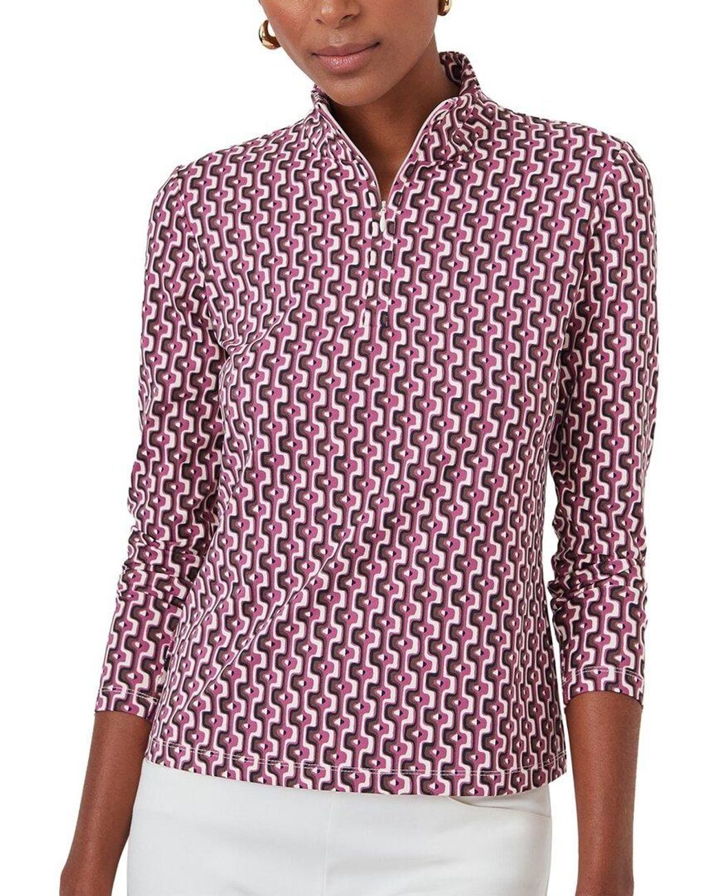 J.McLaughlin Red Bedford Top