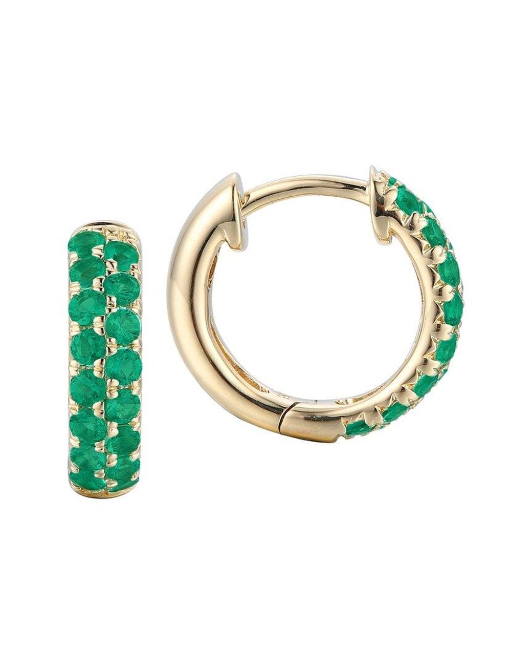 Gregg Ruth Green 14K 0.48 Ct. Tw. Emerald Huggie Earring