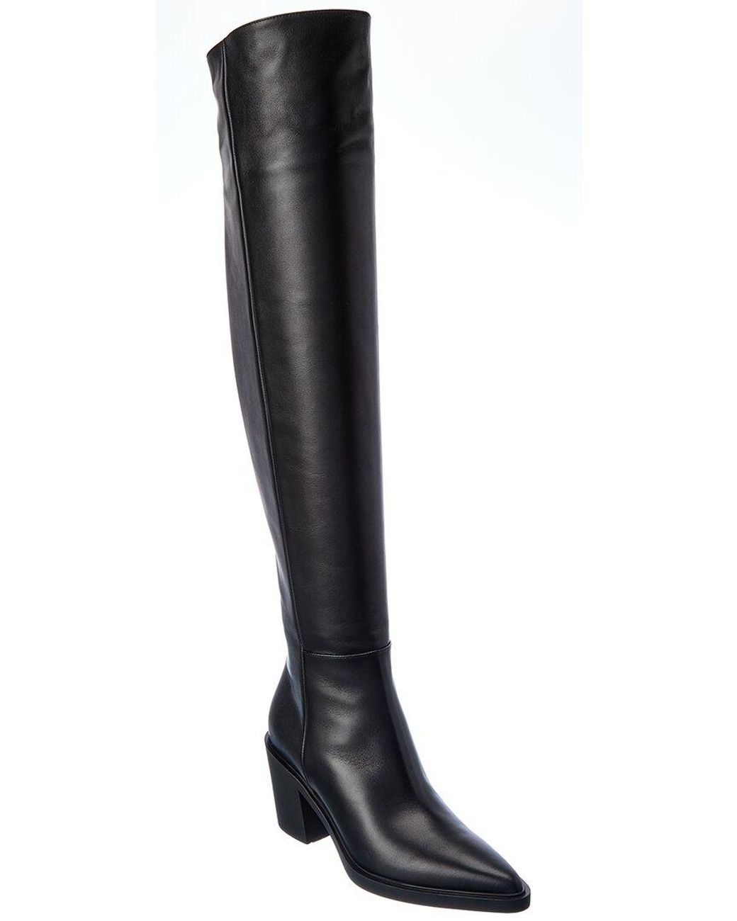 【Gianvito Rossi】ジャンヴィト・ロッシ / BEA CUISSARD Gianvito Rossi Bea Cuissard Leather thigh-high Boots | Black