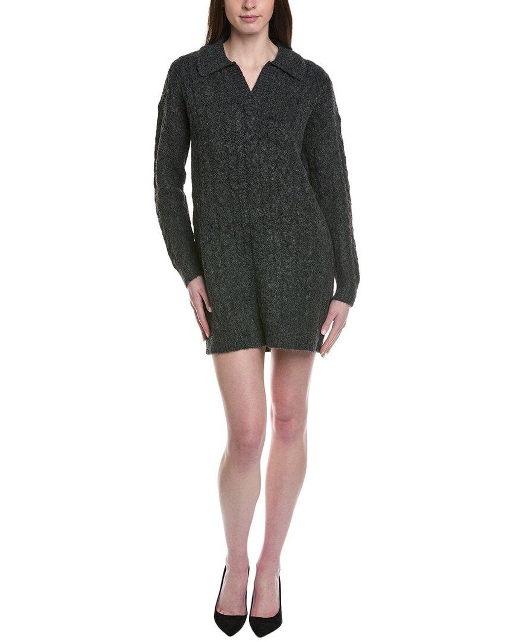Line & Dot Black Ezra Sweater Dress