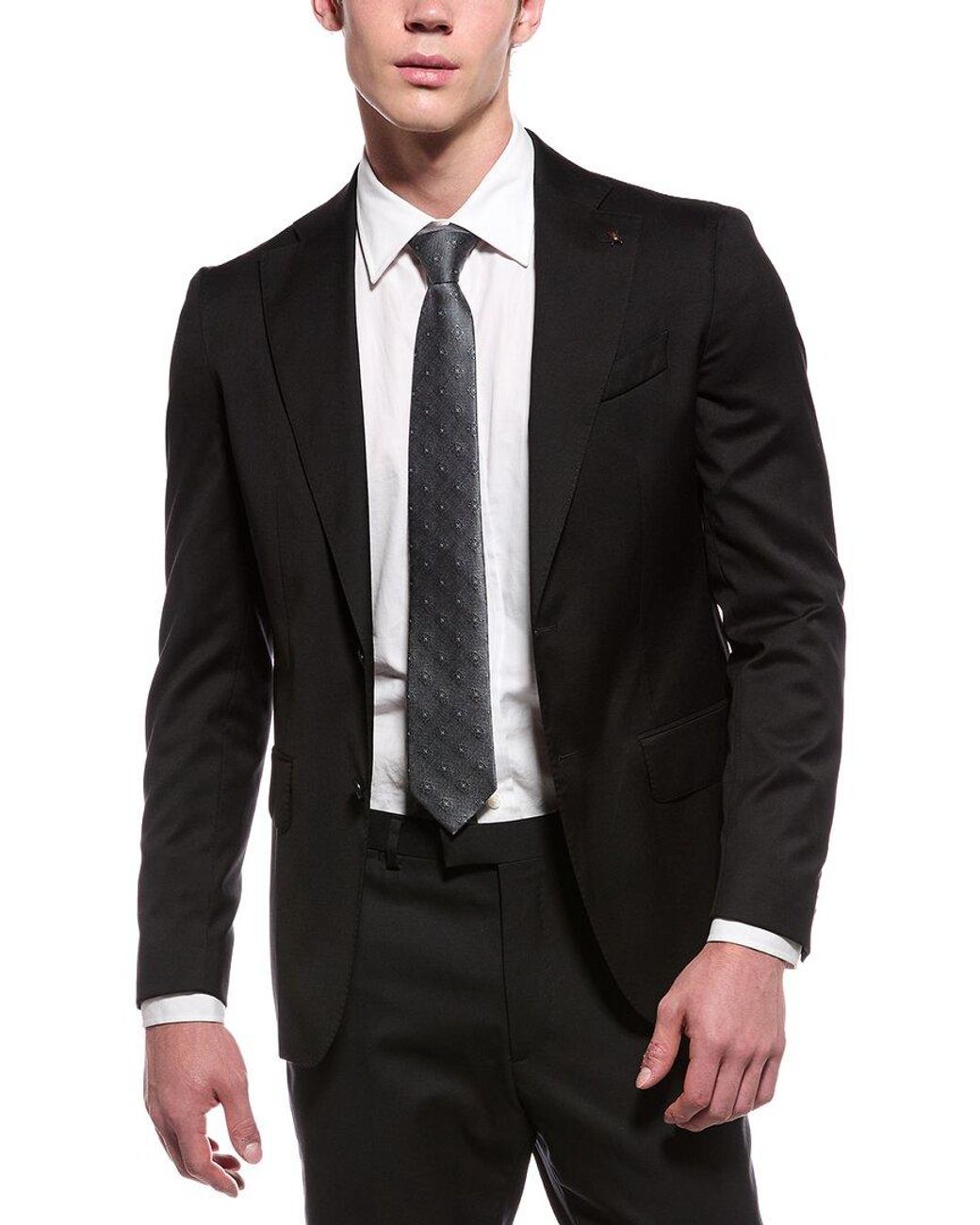 Corneliani Black Cc Collection Slim Fit Virgin Wool Blazer for men