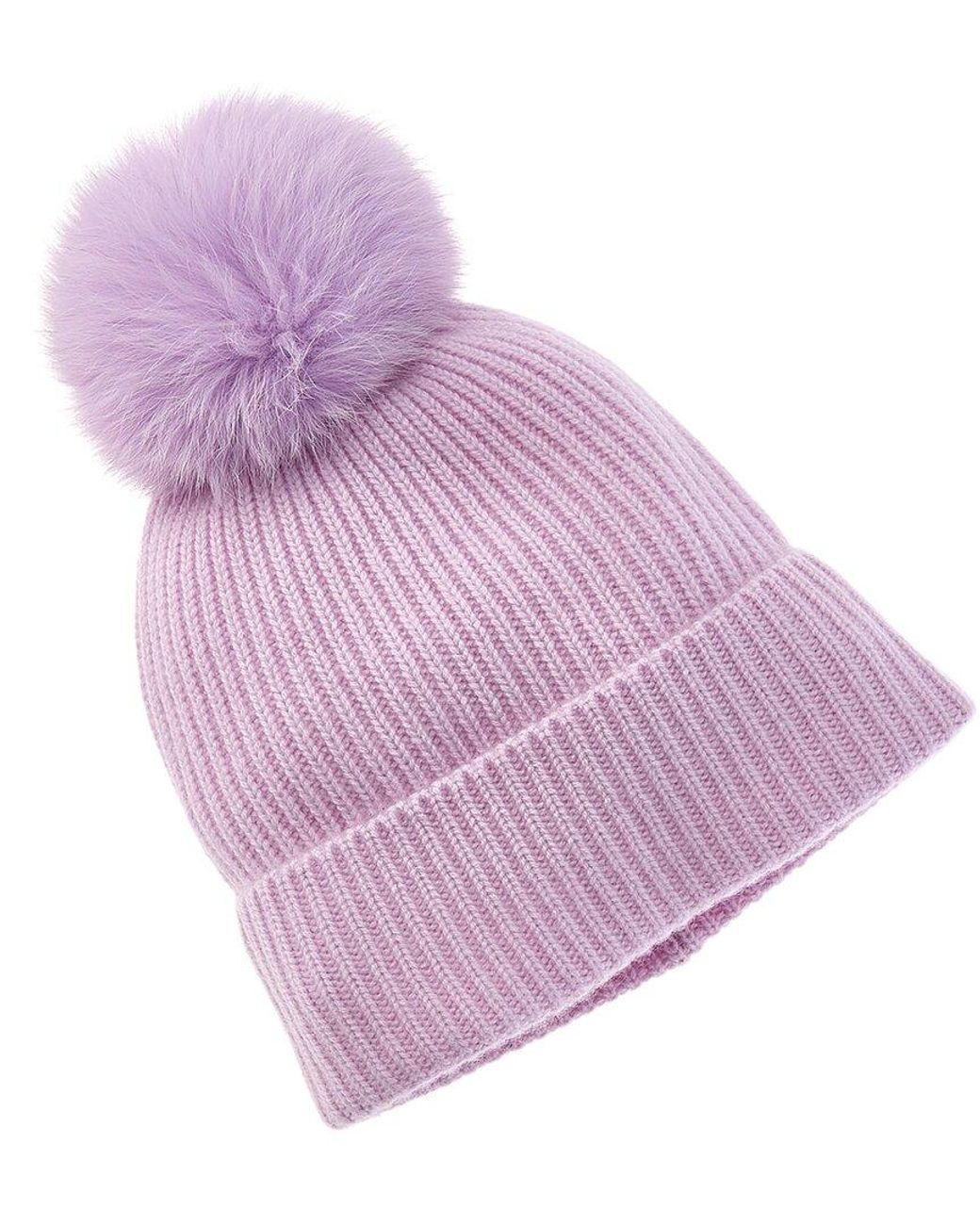 Sofiacashmere Purple Sofiacashmere Rib Cashmere Hat