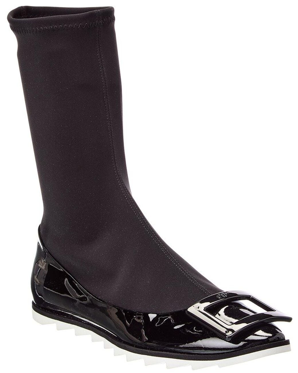 Roger Vivier Blue Patent Sock Boot
