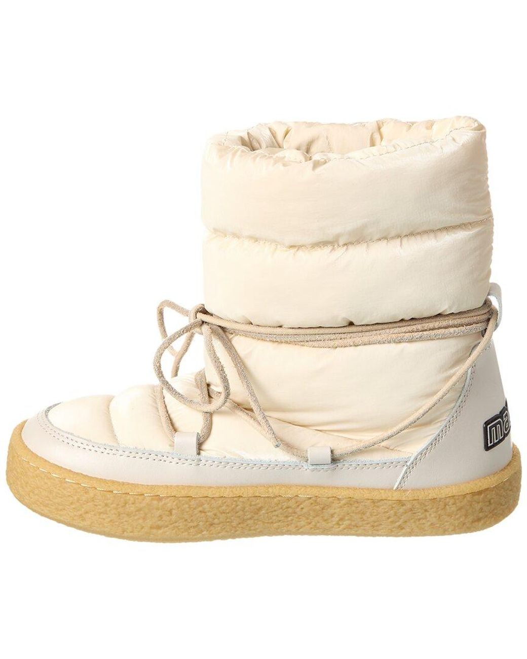 Isabel Marant Natural Zimlee Nylon & Leather Snow Boot