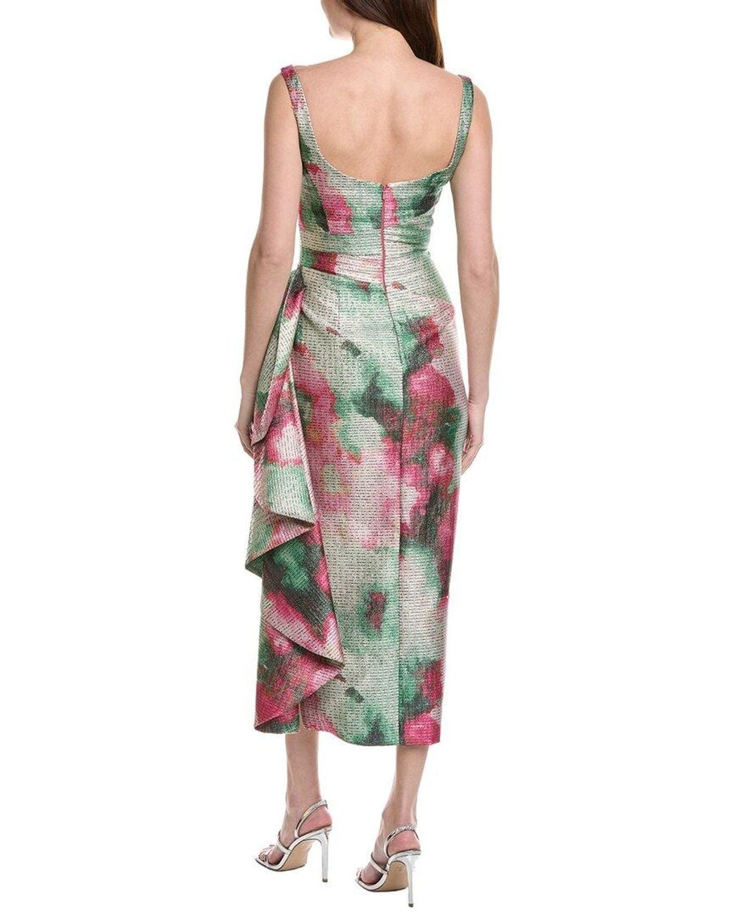 Lela Rose Red Scoop Neck Florence Sheath Dress
