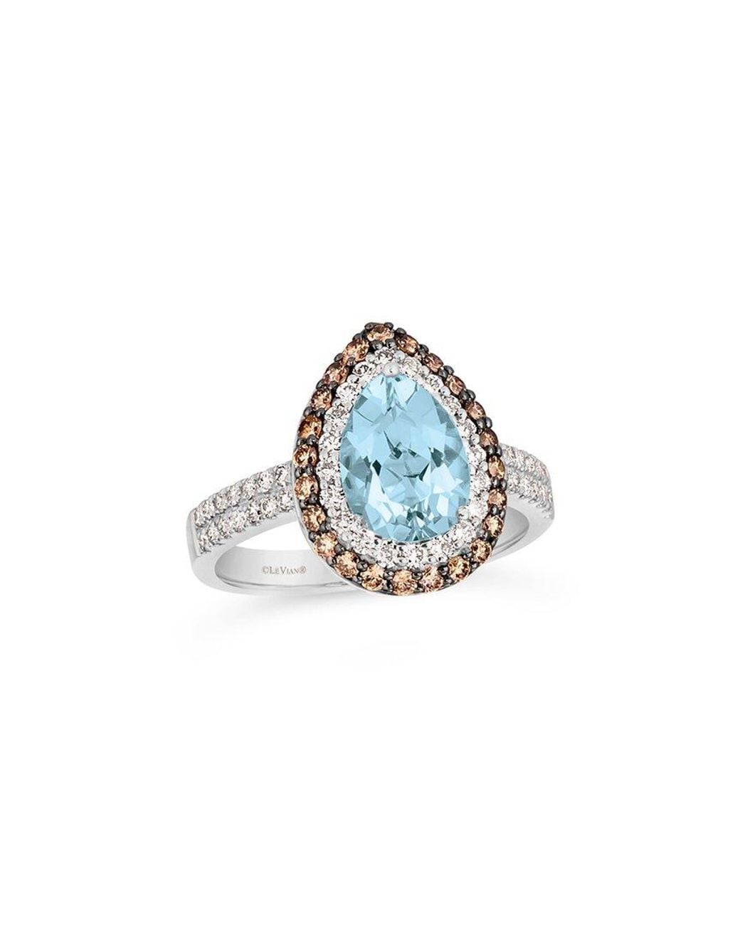Le Vian Blue Tranquility 14K 1.75 Ct. Tw. Diamond & Aquamarine Half-Eternity Ring