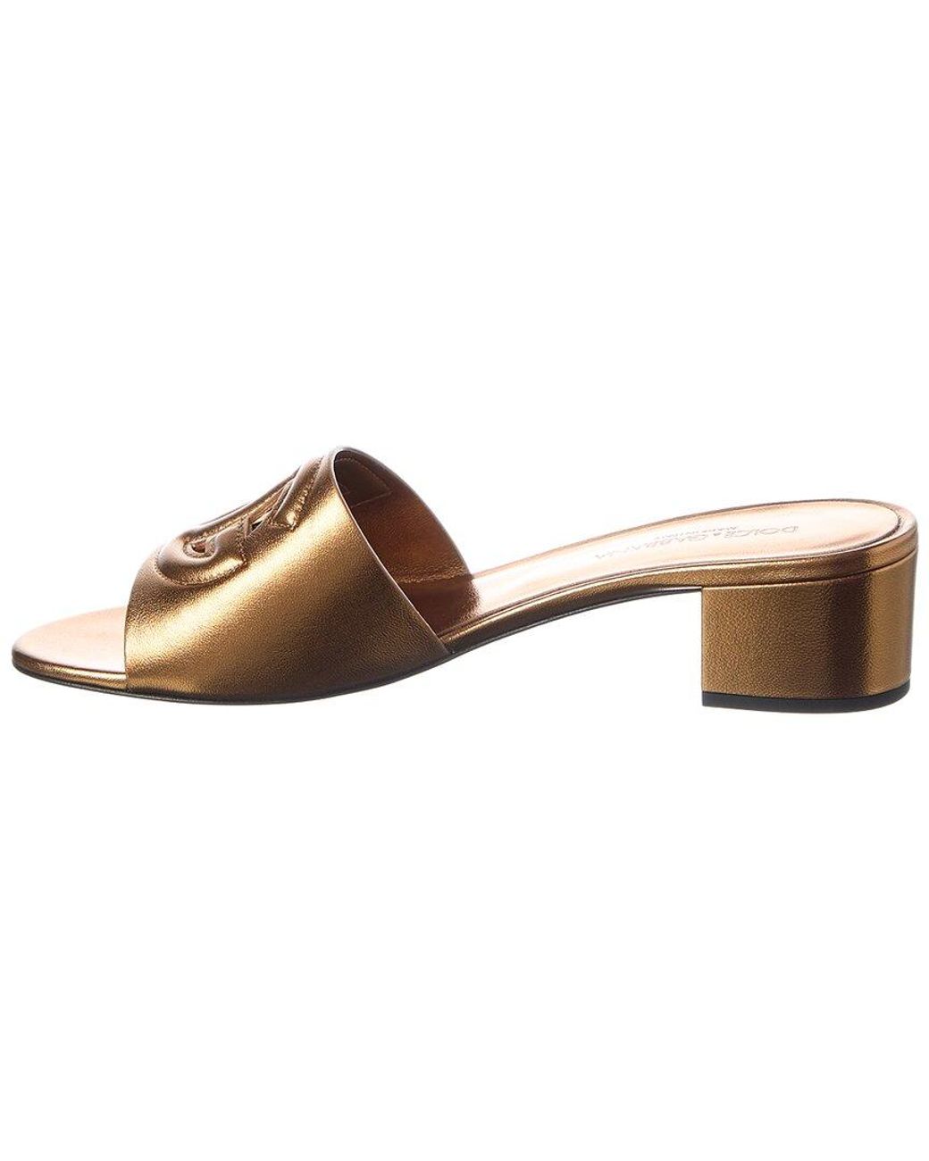 Dolce & Gabbana Brown Mordore Leather Sandal