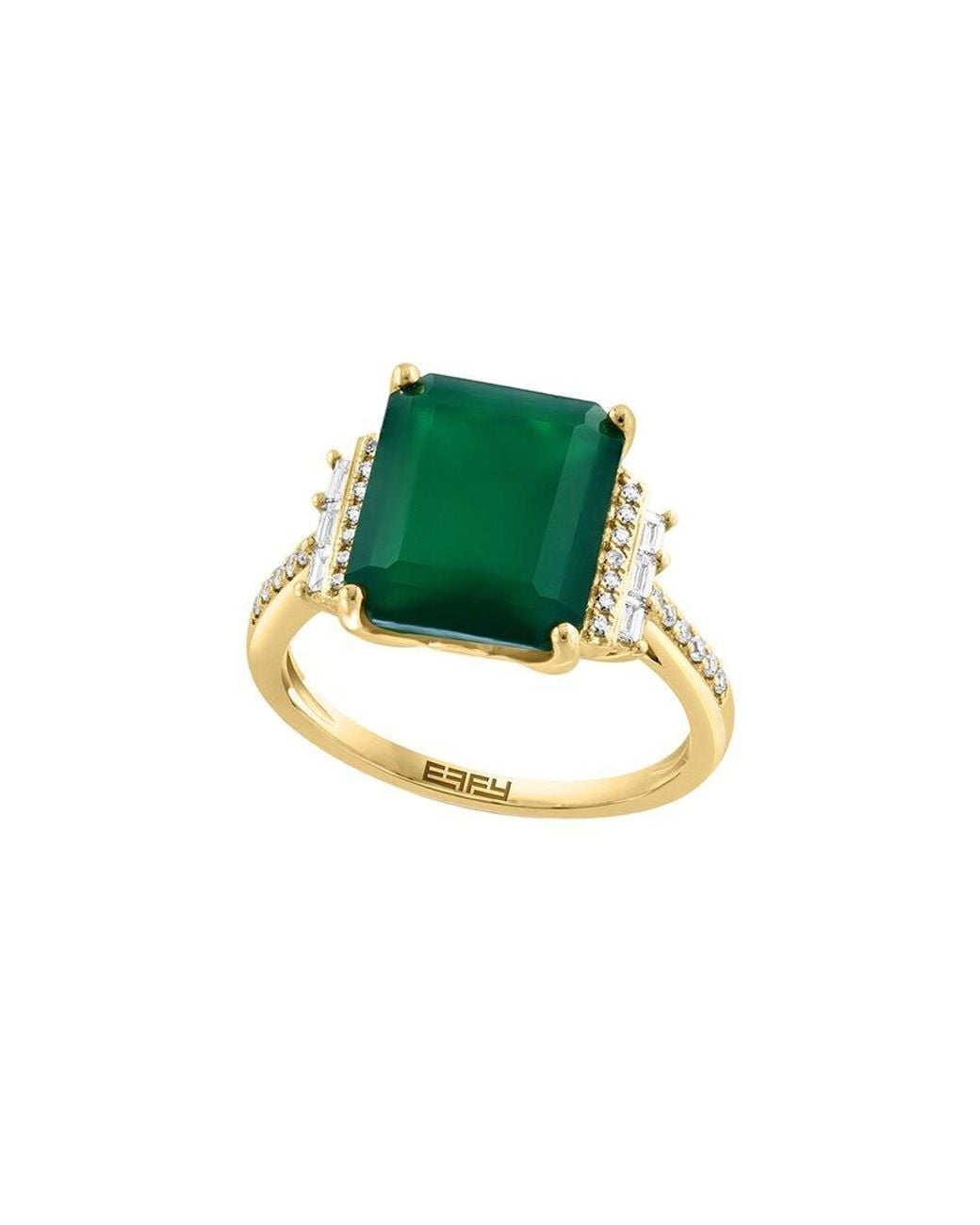 Effy Fine Jewelry Green 14K 4.94 Ct. Tw. Diamond & Onyx Ring