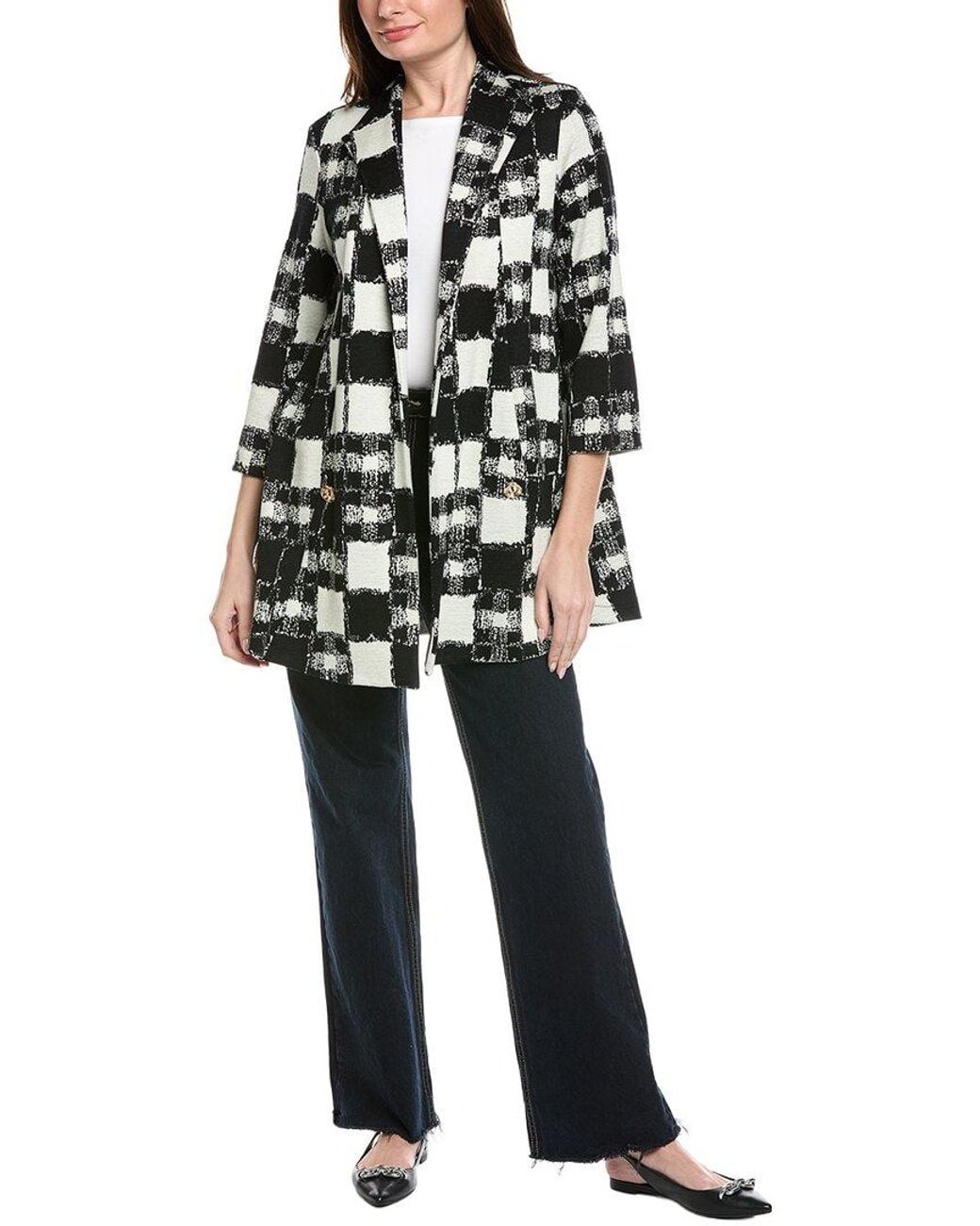 Joseph Ribkoff Black 3/4-Sleeve & Cover-Up
