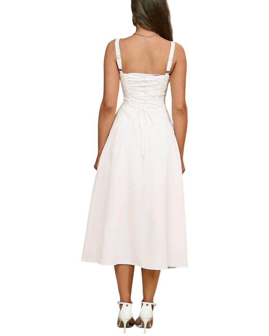 Amanda Royal White Midi Dress