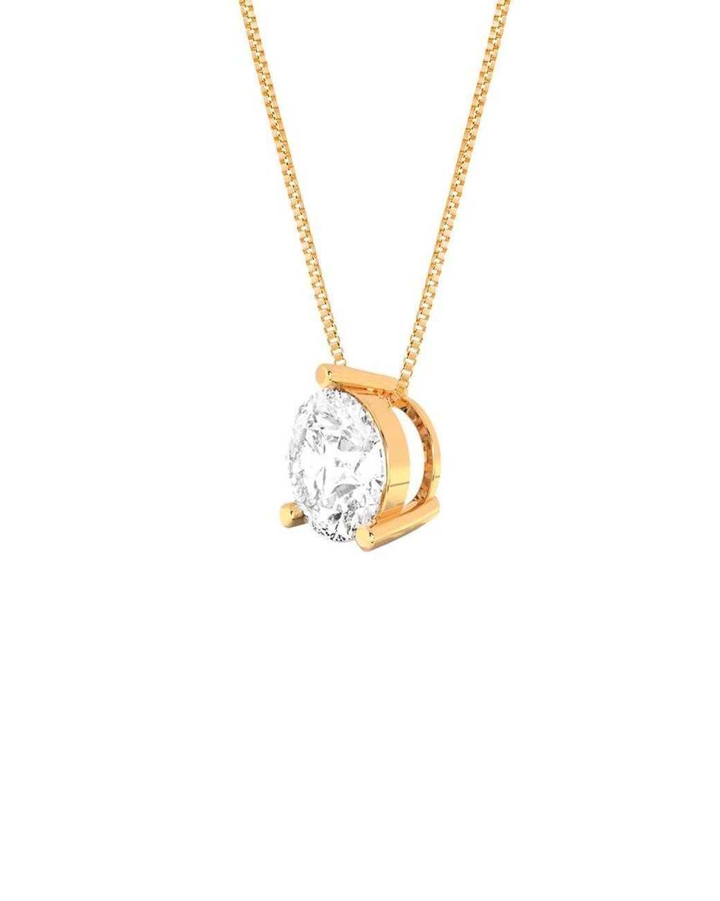 Amairah Metallic 14K Rose 3.00 Ct. Tw. Lab-Grown Diamond Pendant Necklace
