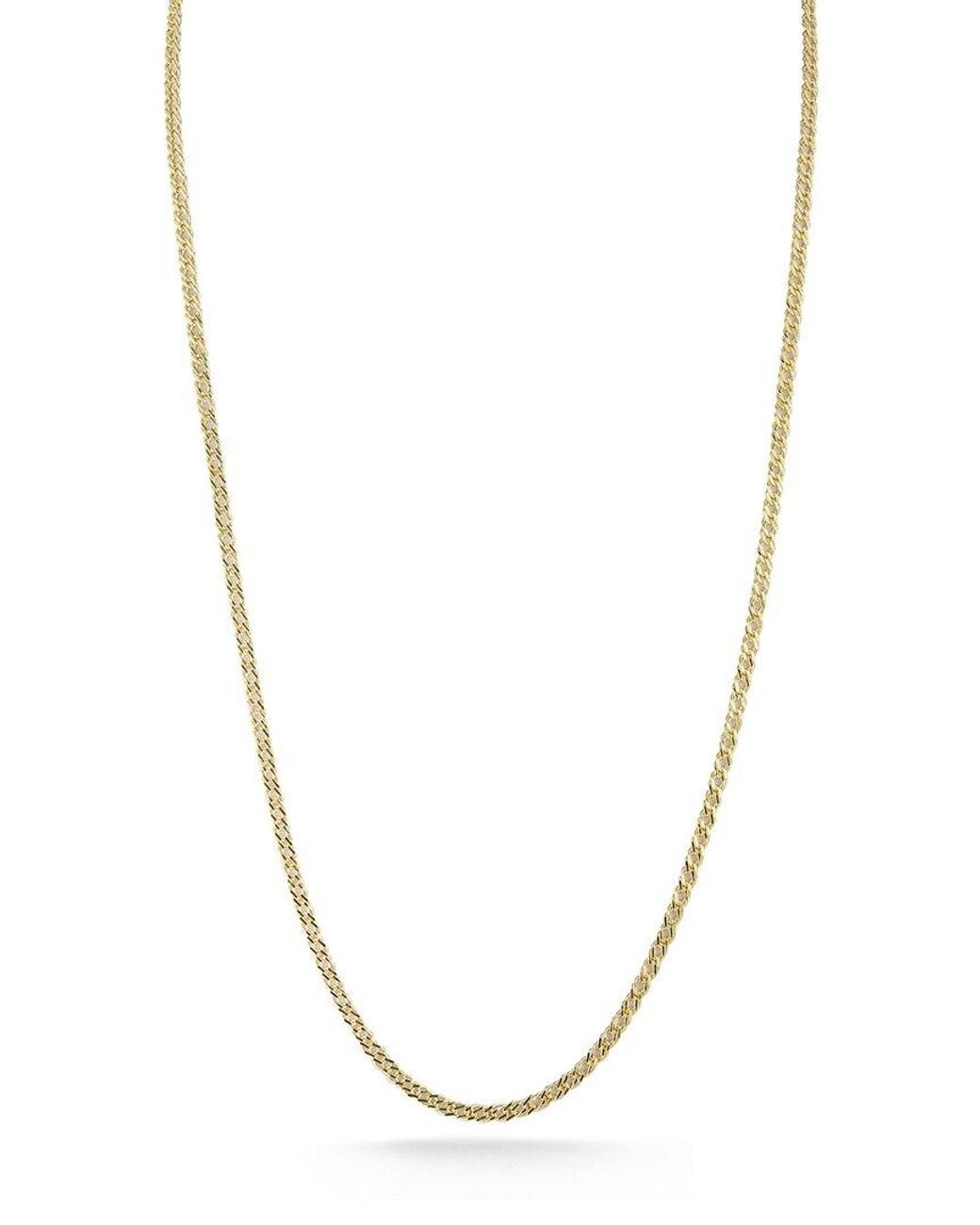 Glaze Jewelry Metallic 14K Over Double Curb Link Necklace