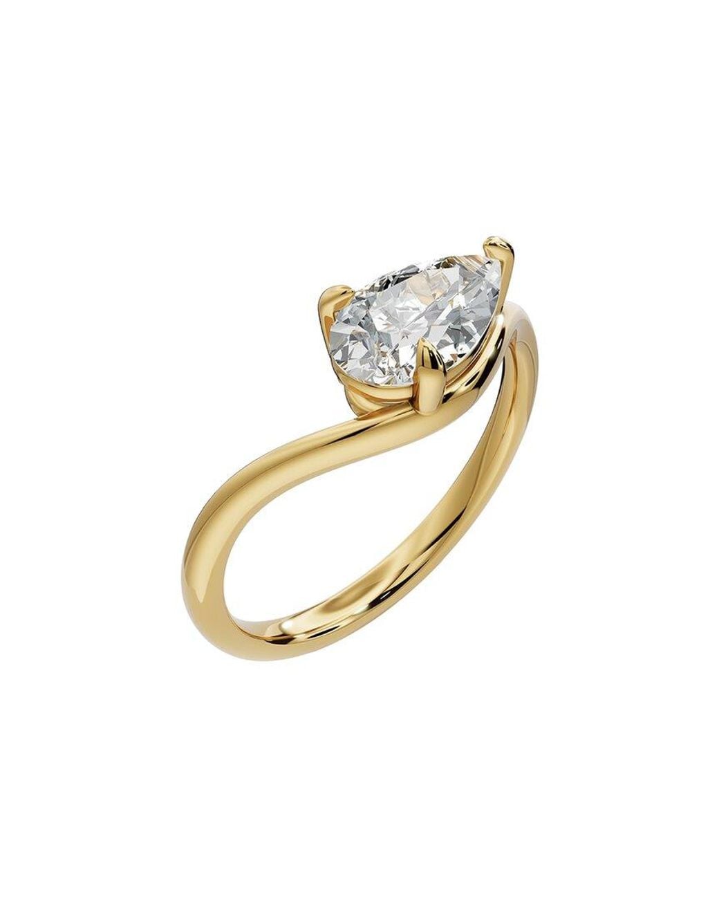 Lab Grown Diamonds Metallic 18K Plated 1.00 Ct. Tw. Lab-Grown Diamond Ring