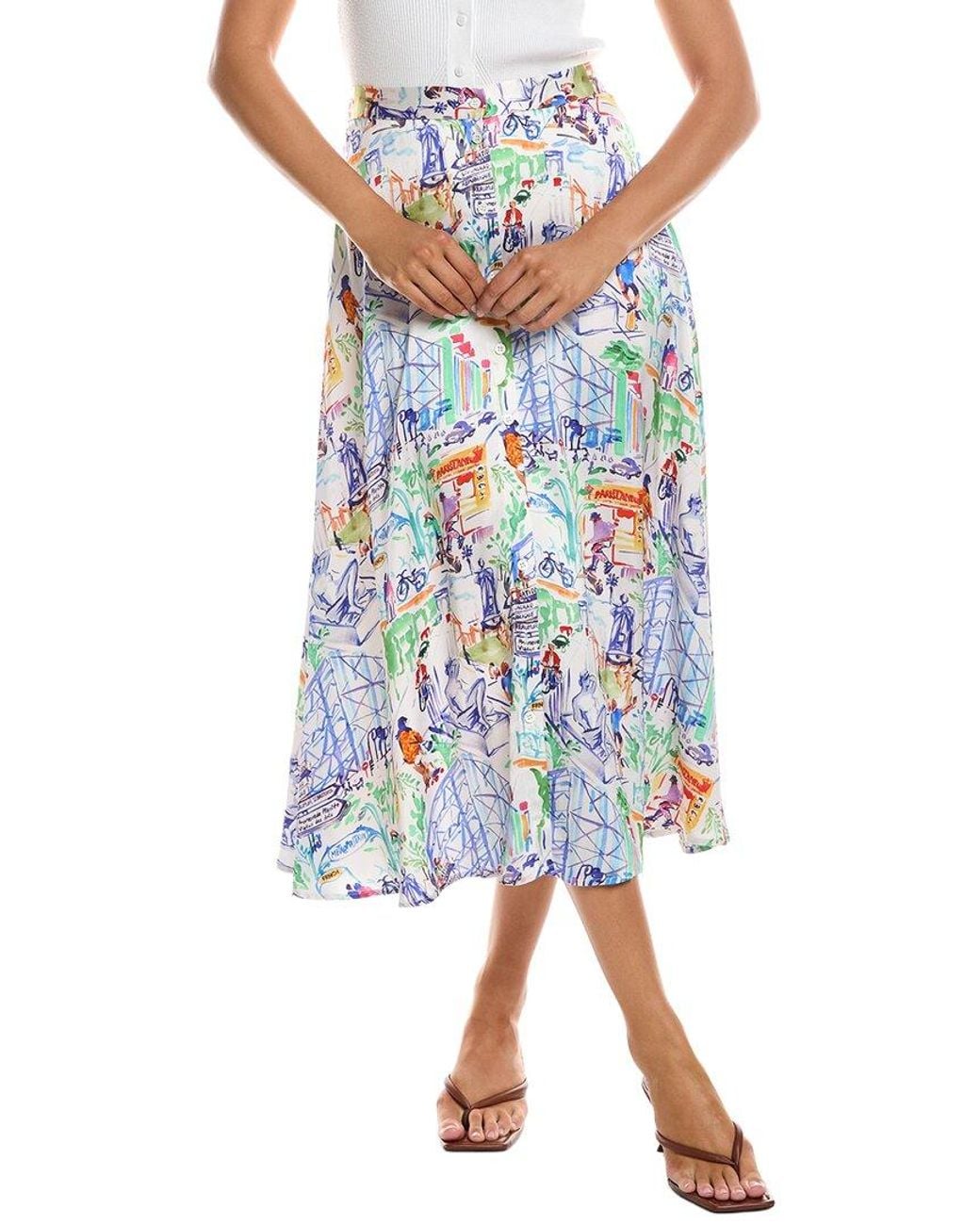 FRNCH Blue Celly Woven Skirt