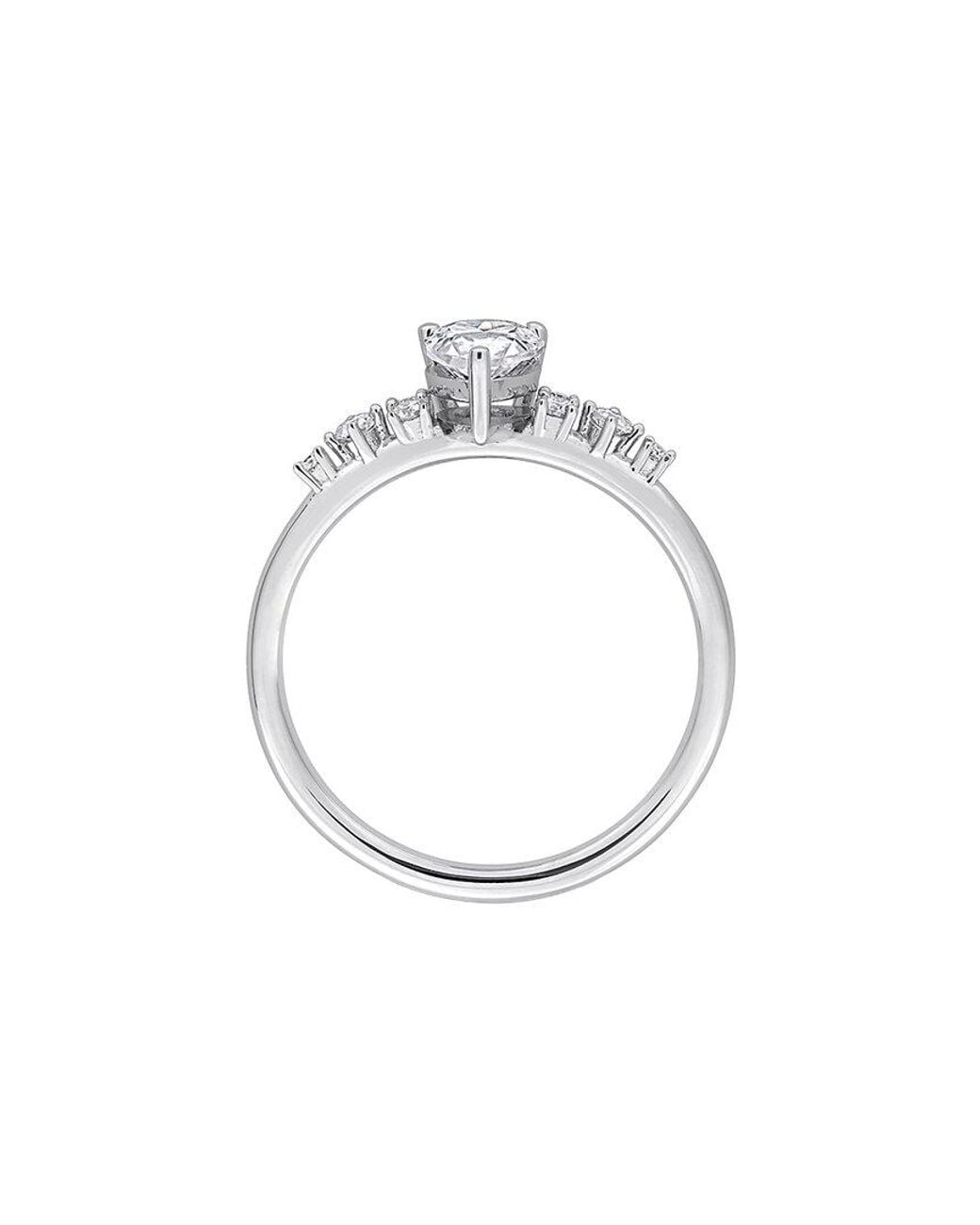 Rina Limor White 1.13 Ct. Tw. Created Moissanite Engagement Ring