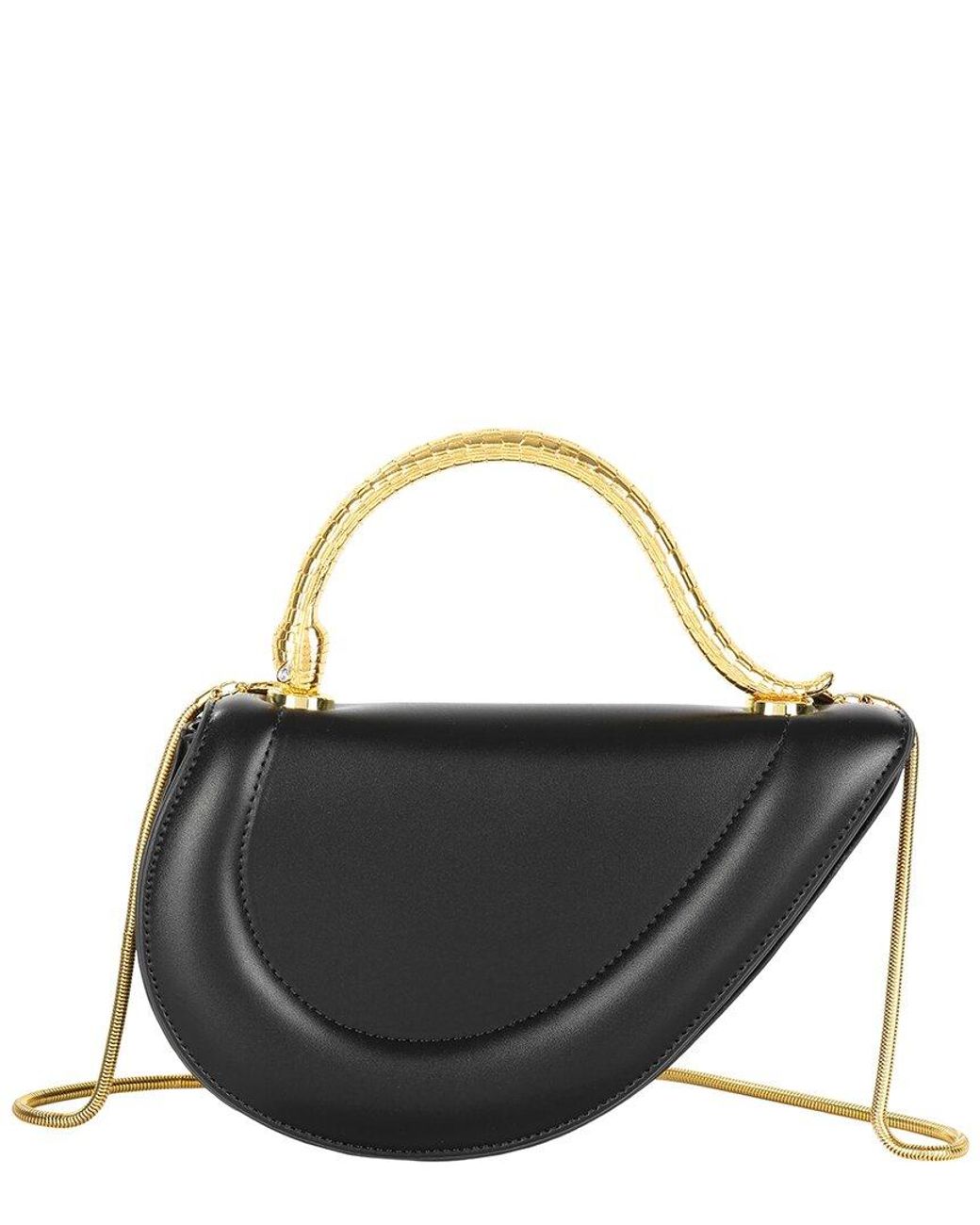 Tiffany & Fred Paris Black Crescent Evening Bag