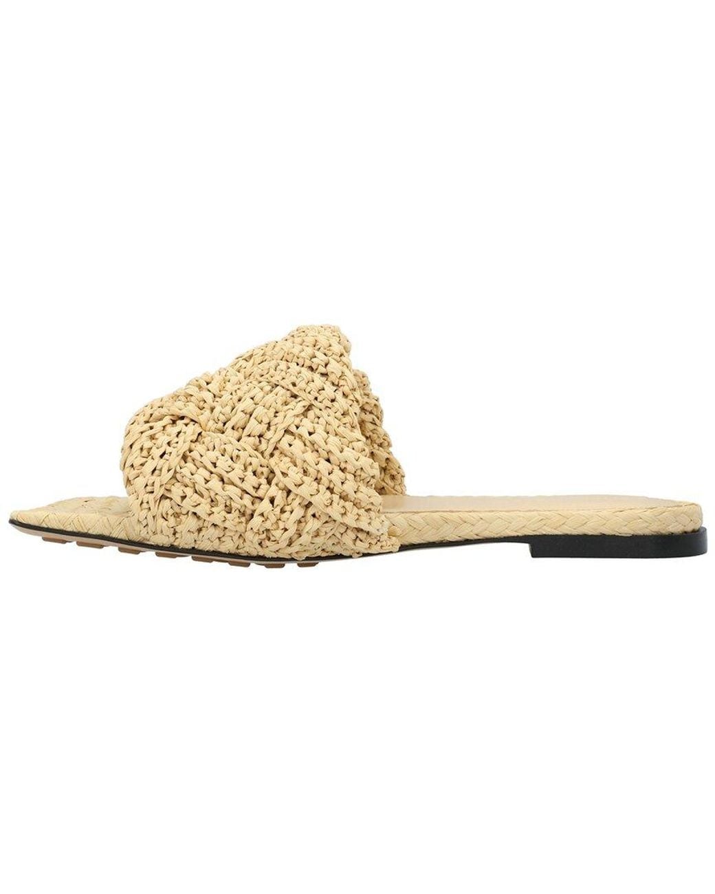 Bottega Veneta Natural Viscose Lido Sandal (Authentic Pre-Loved)