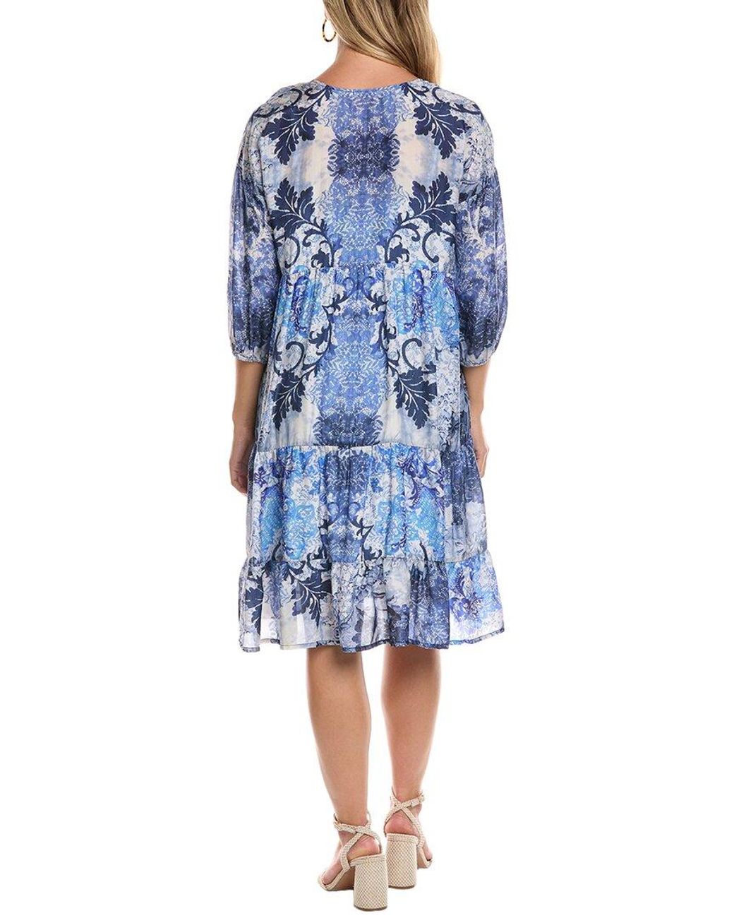 Johnny Was Blue Gypsum Dress (Slip)