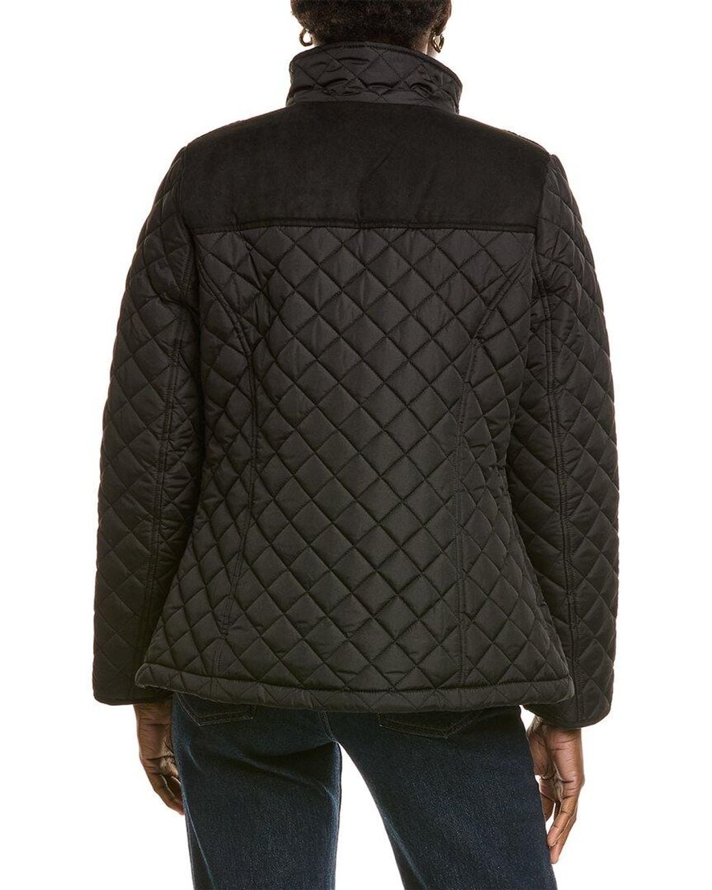 Laundry by Shelli Segal Black Snowchic Diamond Quilt Jacket
