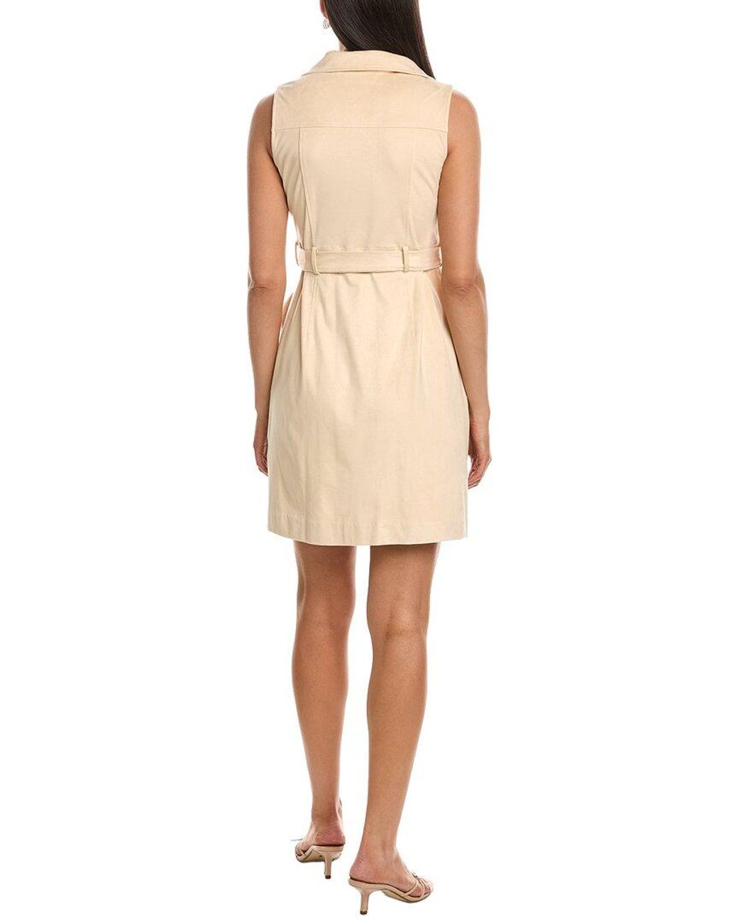 Nanette Lepore Natural Front Zip Shirtdress