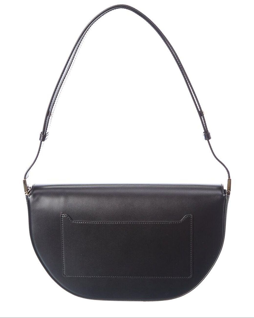 Burberry Black Olympia Medium Leather Shoulder Bag