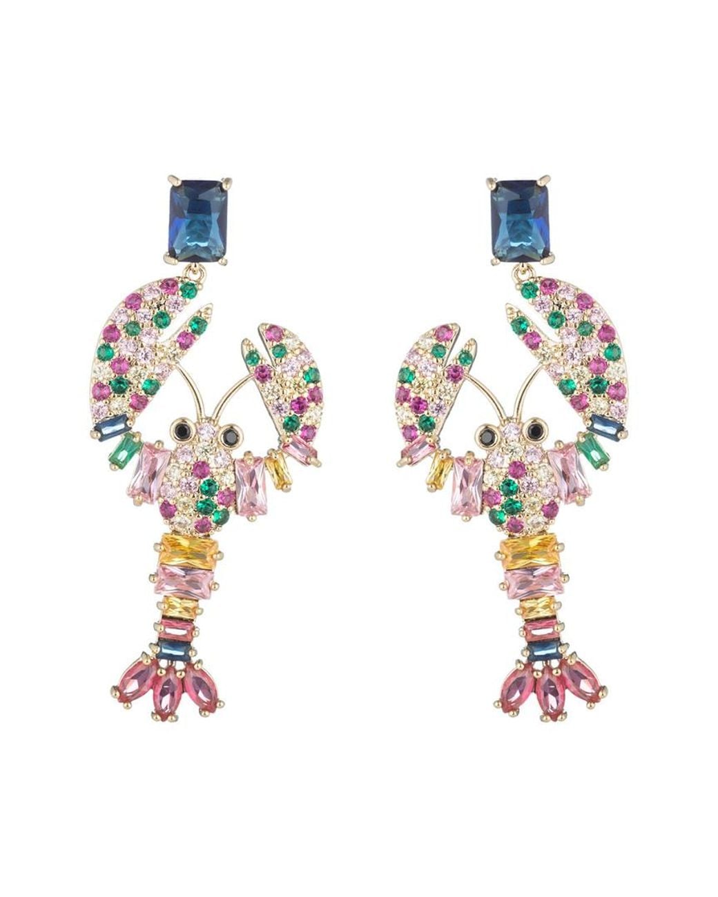 Eye Candy LA White The Luxe Collection Drop Earrings