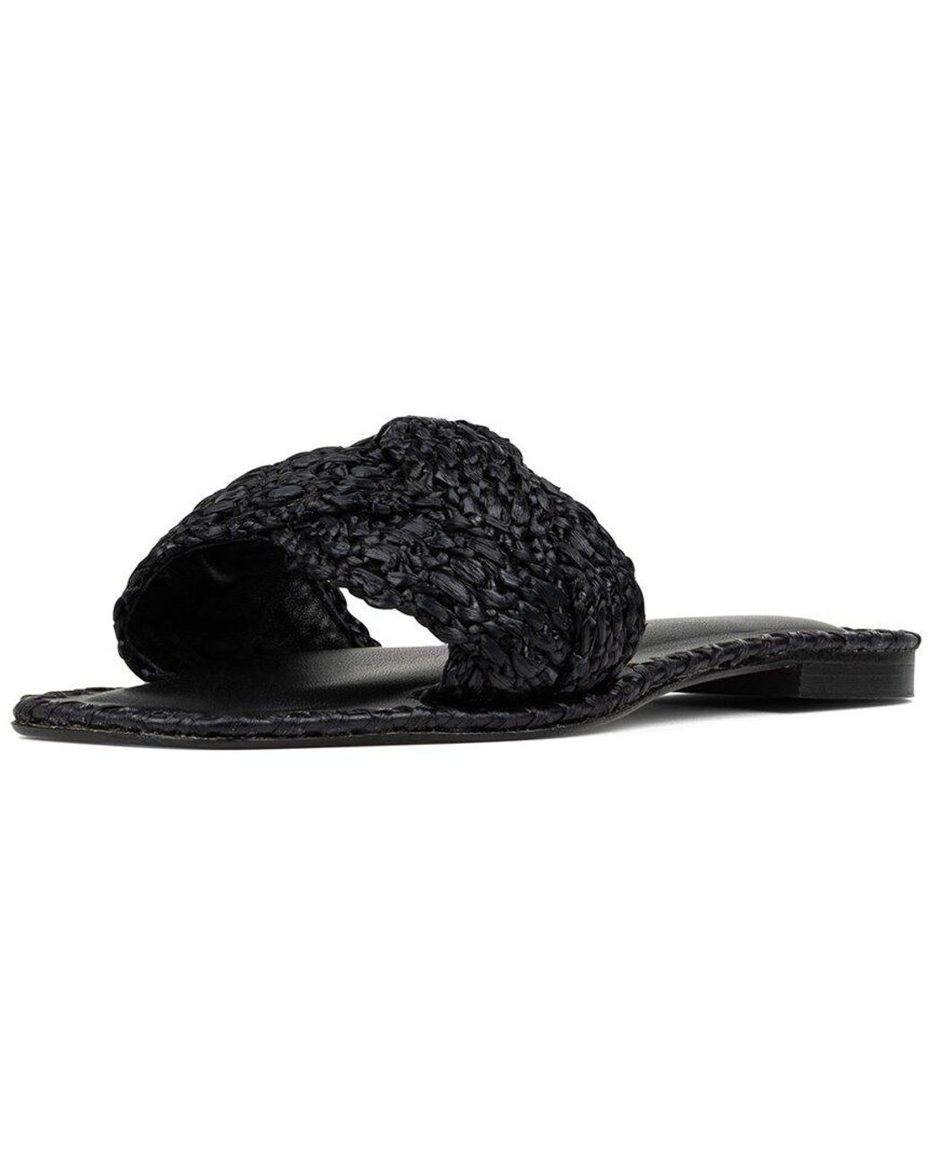 Donald J Pliner Black Ema Leather Sandal