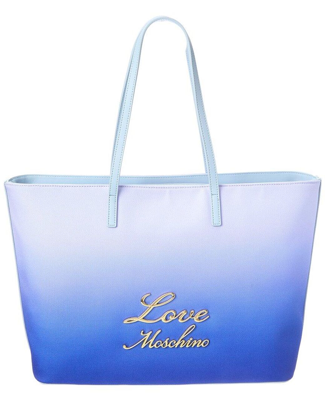 Love Moschino Blue Canvas Tote