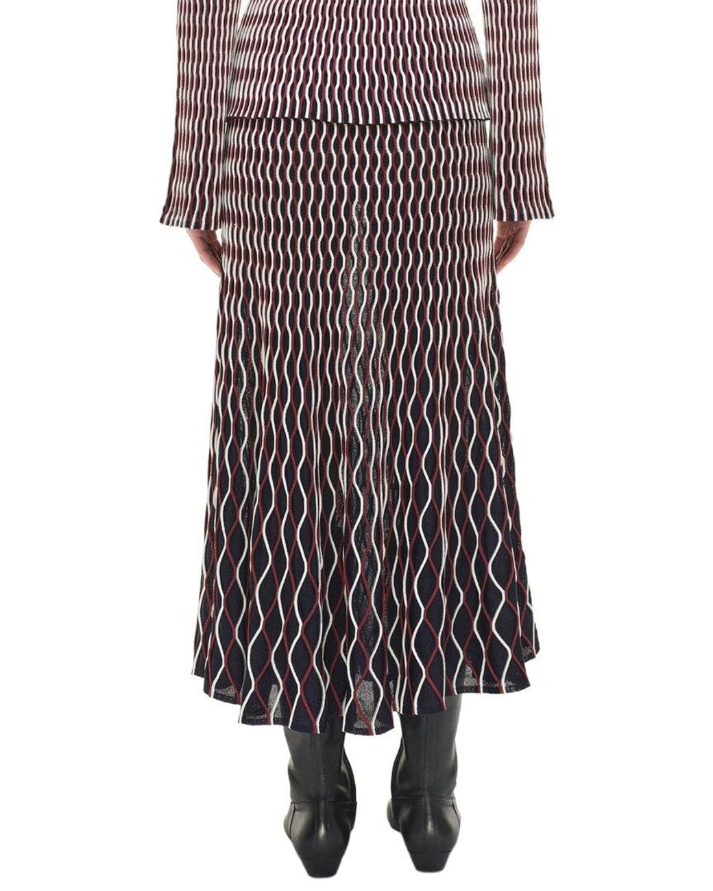Jonathan Simkhai Red Aliza Midi Skirt