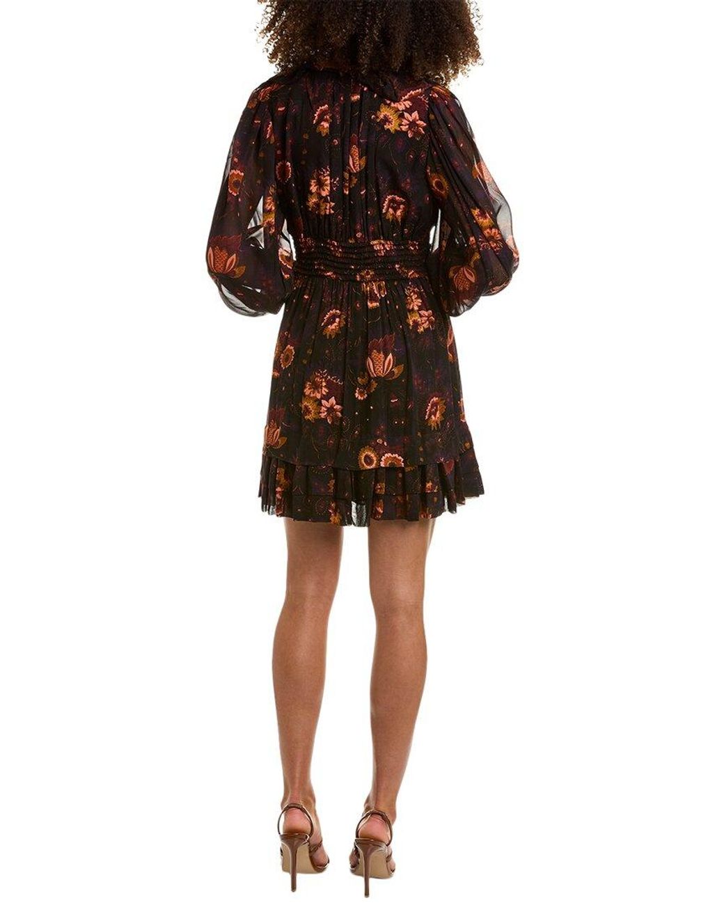 Ulla Johnson Brown Adara Silk Mini Dress