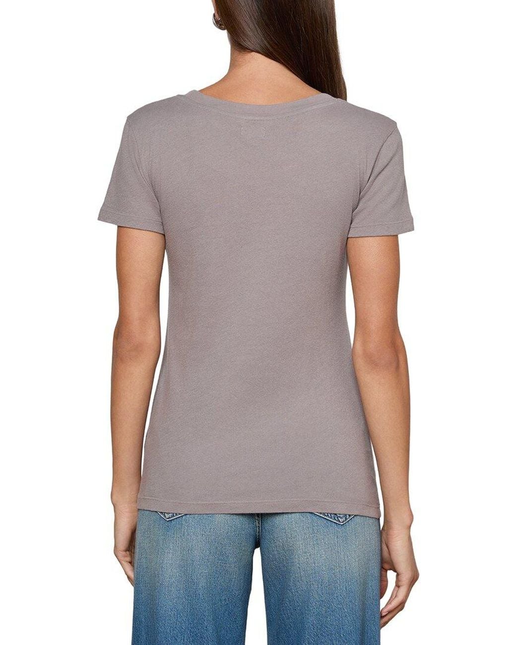 L'Agence Gray Cory Crew Neck T-Shirt
