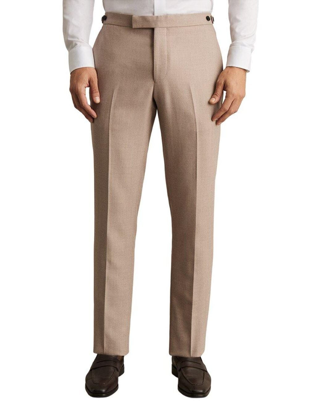 Reiss Natural Venus Textured Wool-Blend Trouser for men