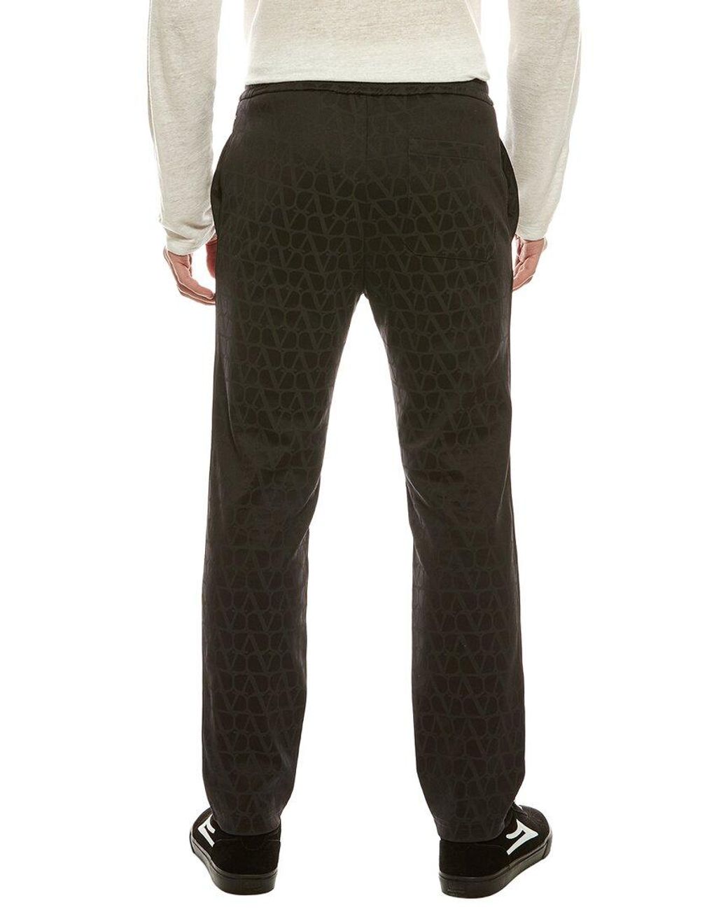 Valentino Black Print Pant for men